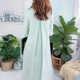 Fore Mint Striped Maxi Shirt Dress