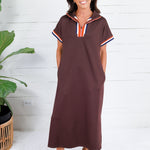 Forsyth Chocolate Brown Knit Caftan Jodifl