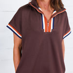 Forsyth Chocolate Brown Knit Caftan Jodifl