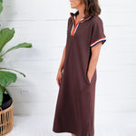 Forsyth Chocolate Brown Knit Caftan Jodifl