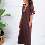 Forsyth Chocolate Brown Knit Caftan Jodifl