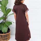 Forsyth Chocolate Brown Knit Caftan Jodifl
