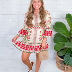 Frances Ivory Indian Flower Mini Dress Elizabeth James the Label