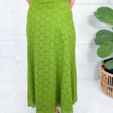 Frannie Kelp Forest Eyelet Maxi Skirt Elizabeth James the Label