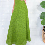 Frannie Kelp Forest Eyelet Maxi Skirt Elizabeth James the Label