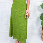 Frannie Kelp Forest Eyelet Maxi Skirt Elizabeth James the Label