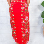 Frannie Poppy Indian Flower Maxi Skirt Elizabeth James the Label 