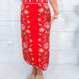 Frannie Poppy Indian Flower Maxi Skirt Elizabeth James the Label 