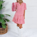 Freeman Red Polka Dot Mini Dress