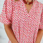 Freeman Red Polka Dot Mini Dress