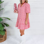Freeman Red Polka Dot Mini Dress