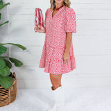 Freeman Red Polka Dot Mini Dress
