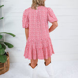 Freeman Red Polka Dot Mini Dress