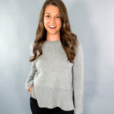 Frenchy Heather Grey Sweater Pinch