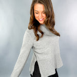 Frenchy Heather Grey Sweater Pinch