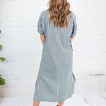 Frontier Pine Gingham Caftan Dress Entro