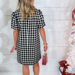 Gable Black Plaid Mini Dress