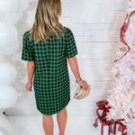 Gable Green Plaid Mini Dress