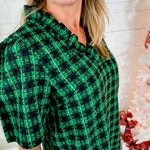 Gable Green Plaid Mini Dress