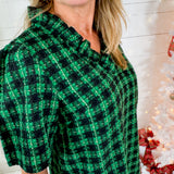 Gable Green Plaid Mini Dress