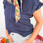 Gaines Navy Top THML 