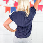 Gaines Navy Top THML 