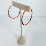 Game Day Beaded Delicate Hoops