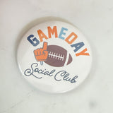 Gameday Social Club Button (Navy & Orange)