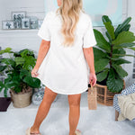 Garbo Ivory Denim Shift Dress Karlie