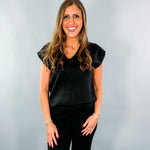 Garland Black V-Neck Sweater Vest PINCH