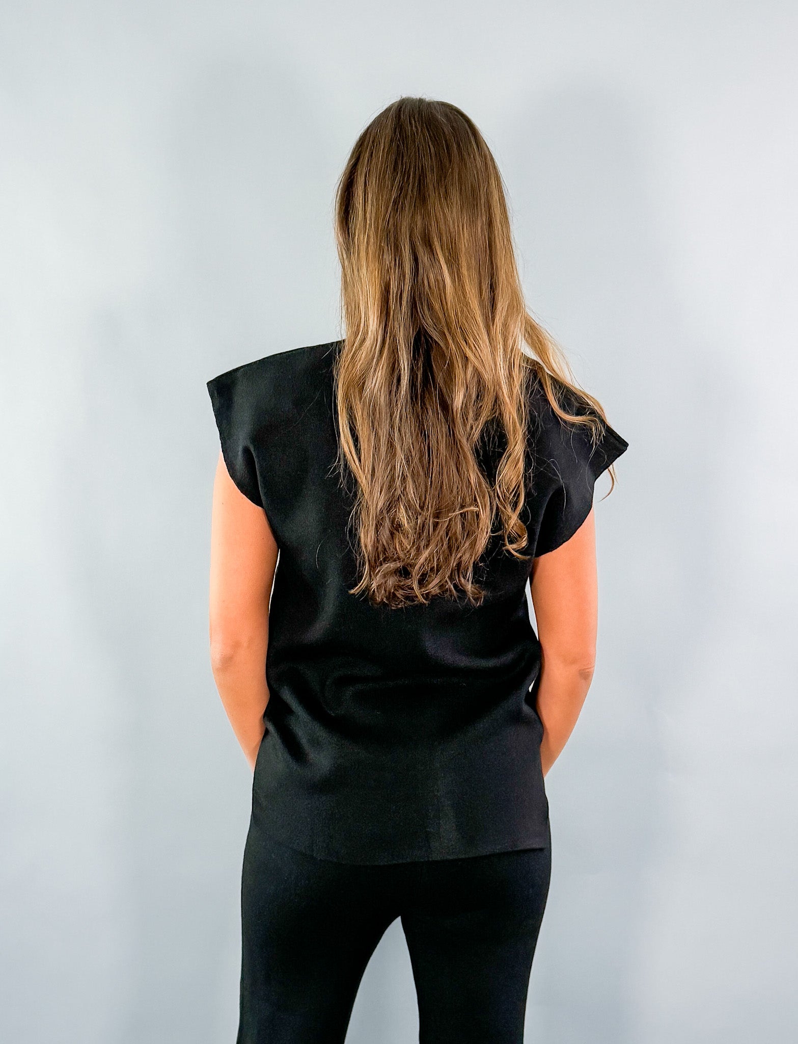 Garland Black V-Neck Sweater Vest PINCH