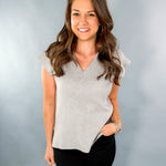 Garland Heather Grey V-Neck Sweater Vest Pinch