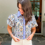 Garth Blue Multi Top Entro