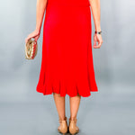 Gene Red Sweater Skirt Lucy Paris