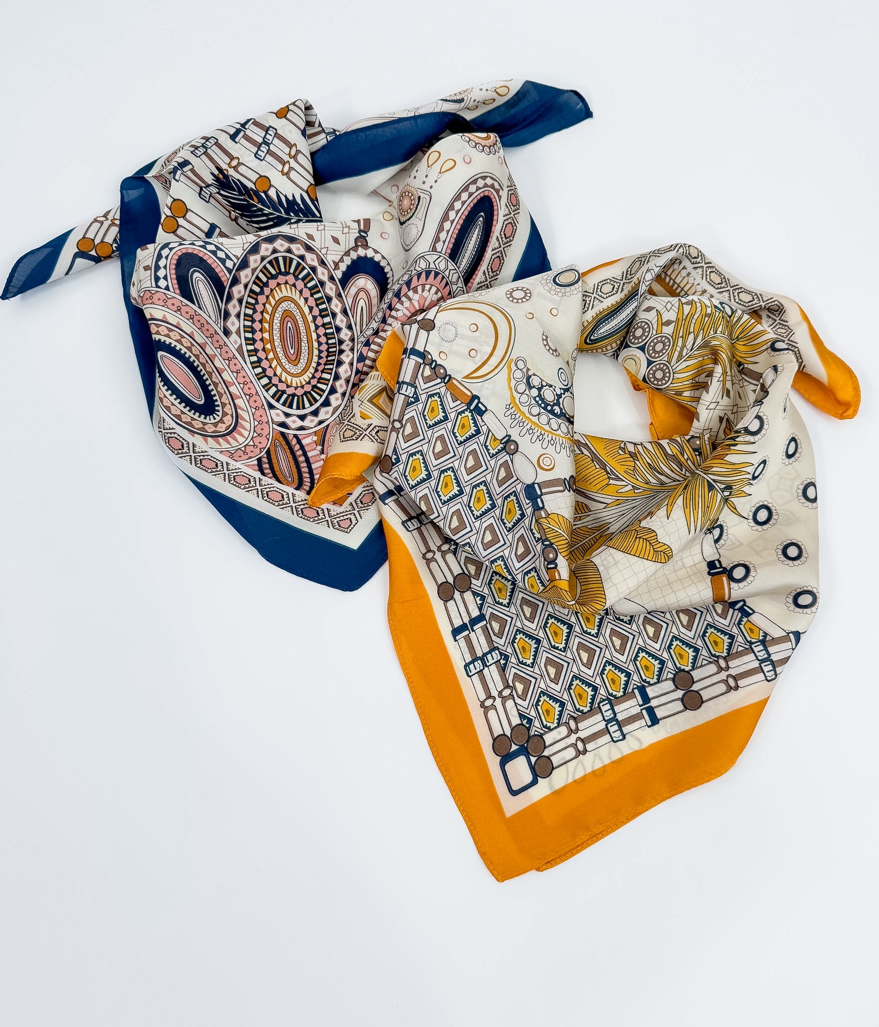 Geometric Pattern Square Scarf