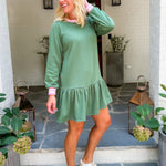 Georgia Olive Dress Mary Square