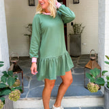 Georgia Olive Dress Mary Square