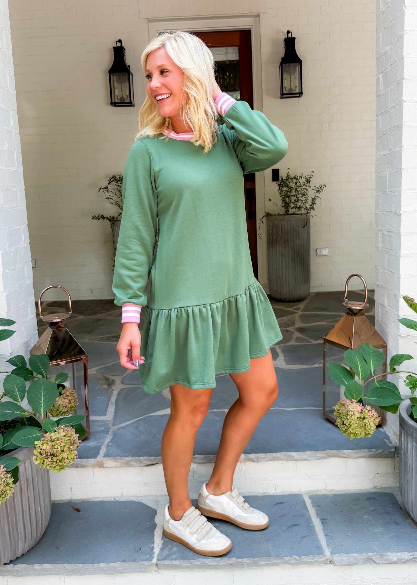 Georgia Olive Dress Mary Square