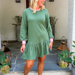 Georgia Olive Dress Mary Square