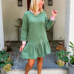 Georgia Olive Dress Mary Square