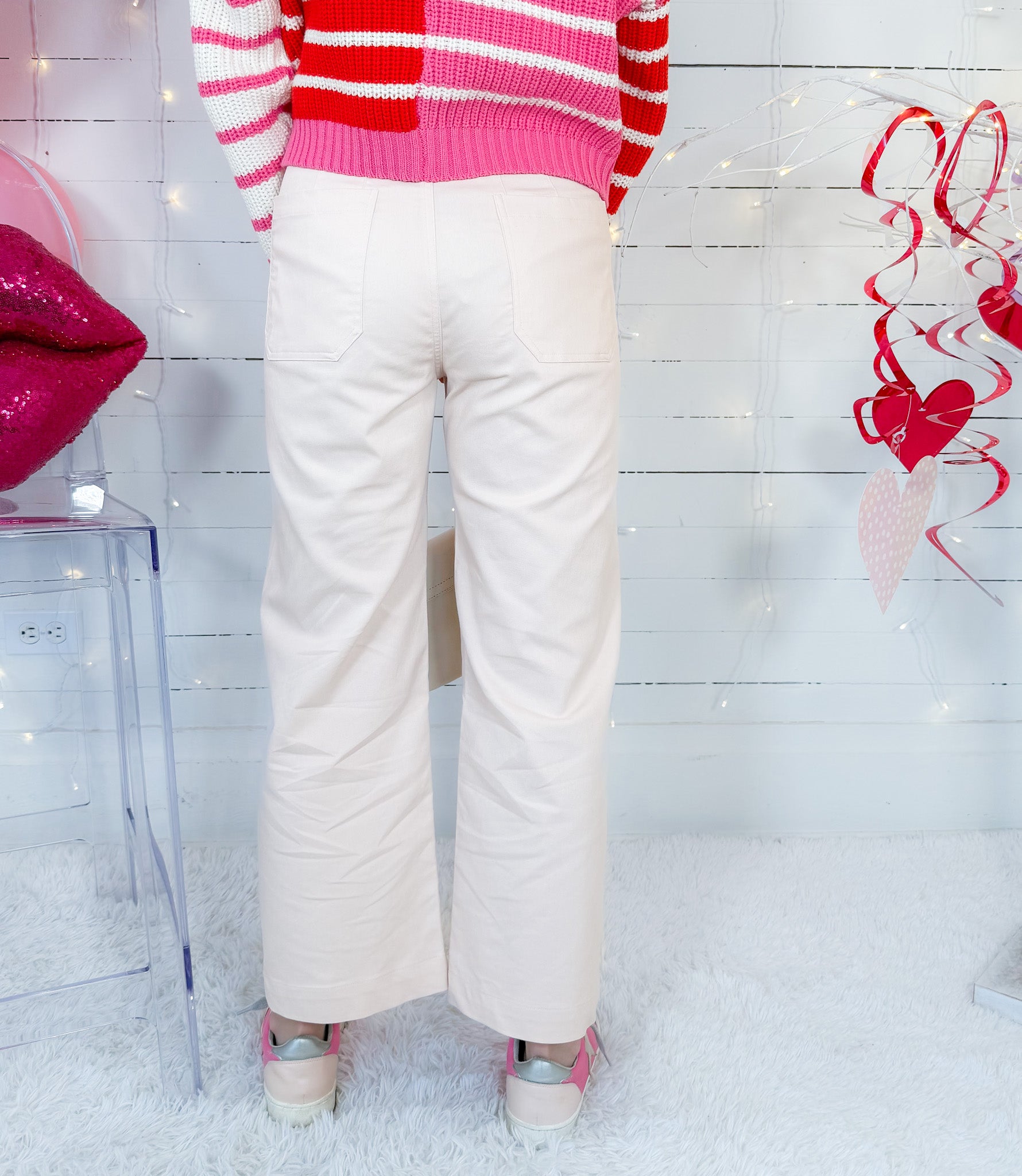 Georgia Powder Pink Ankle Cropped Pants