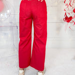 Georgia Raspberry Ankle Cropped Pants