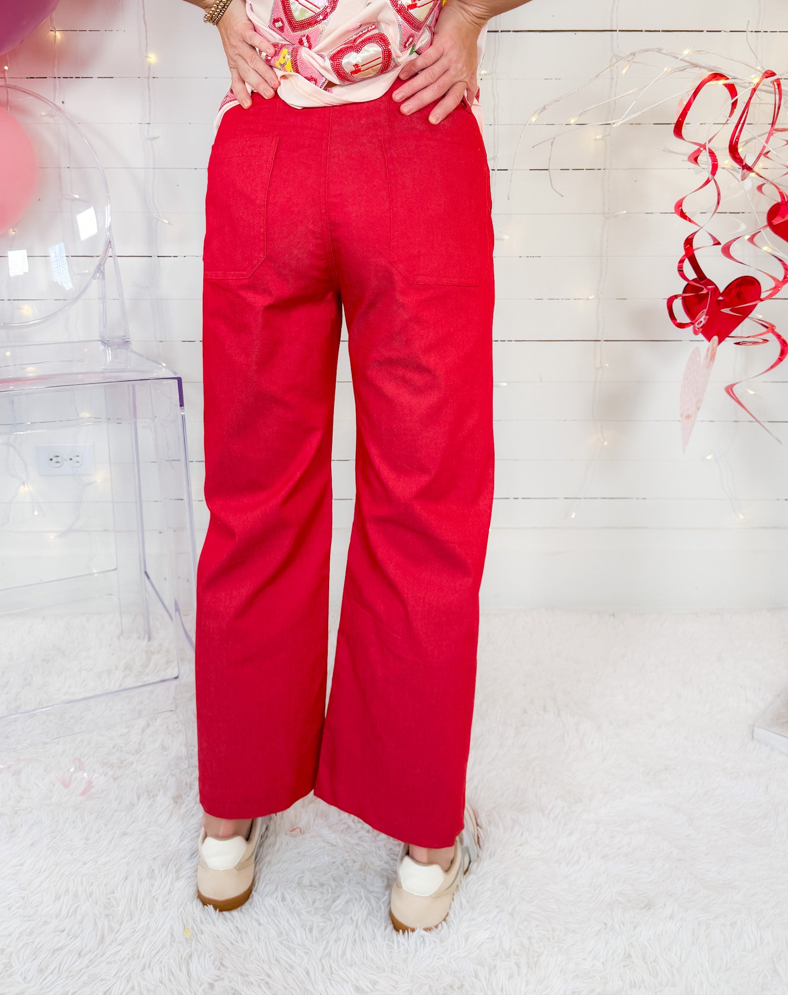 Georgia Raspberry Ankle Cropped Pants