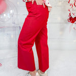 Georgia Raspberry Ankle Cropped Pants