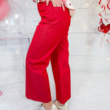 Georgia Raspberry Ankle Cropped Pants