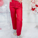 Georgia Raspberry Ankle Cropped Pants