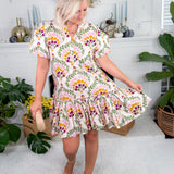 Gia Cream Botanique Mini Dress Double A the Label