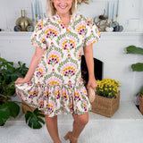 Gia Cream Botanique Mini Dress Double A the Label