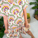 Gia Cream Botanique Mini Dress Double A the Label
