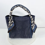 Gianna Navy Suede Bucket Bag
